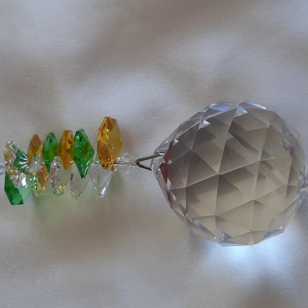 Wishing Thread Eternity crystal with  silver dragon fly.